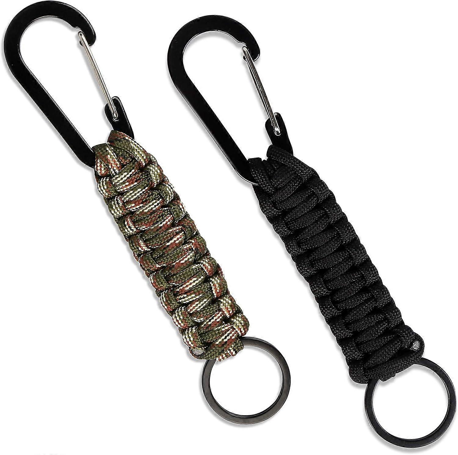2 قطعة حلقة المفاتيح ، حلقة مفاتيح paracord في الهواء الطلق مع الأشرطة مفتاح هوك المفاجئة للمشي لمسافات طويلة ، في الهواء الطلق ، والتخييم
