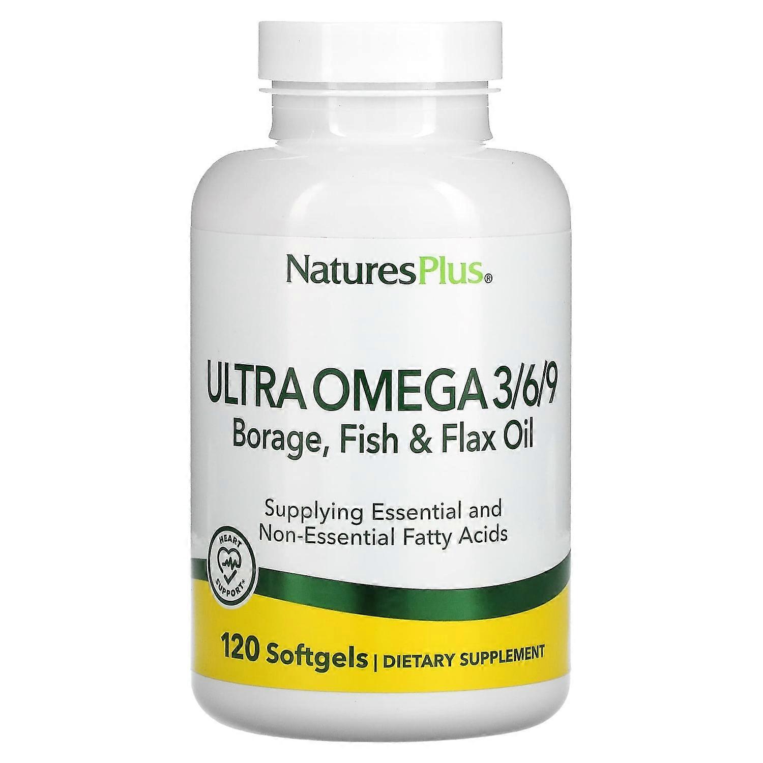 NaturesPlus, Ultra Omega 3/6/9, 120 Softgels