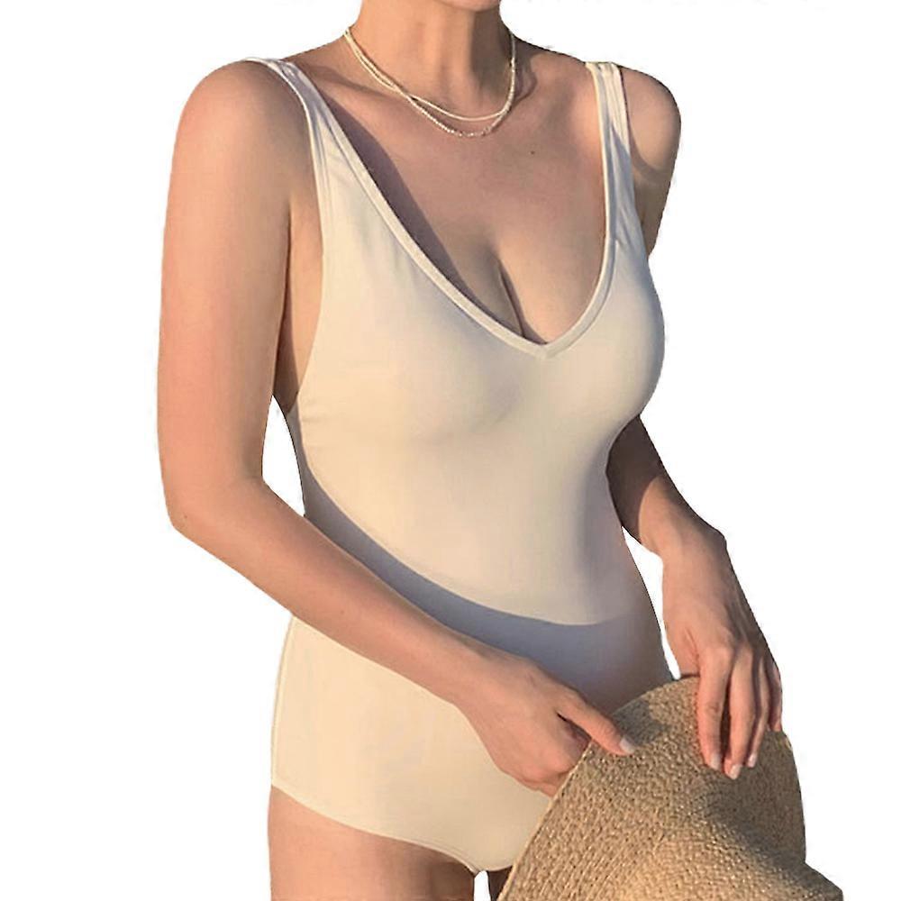 Maiô de uma peça para mulheres Maiô com decote em V