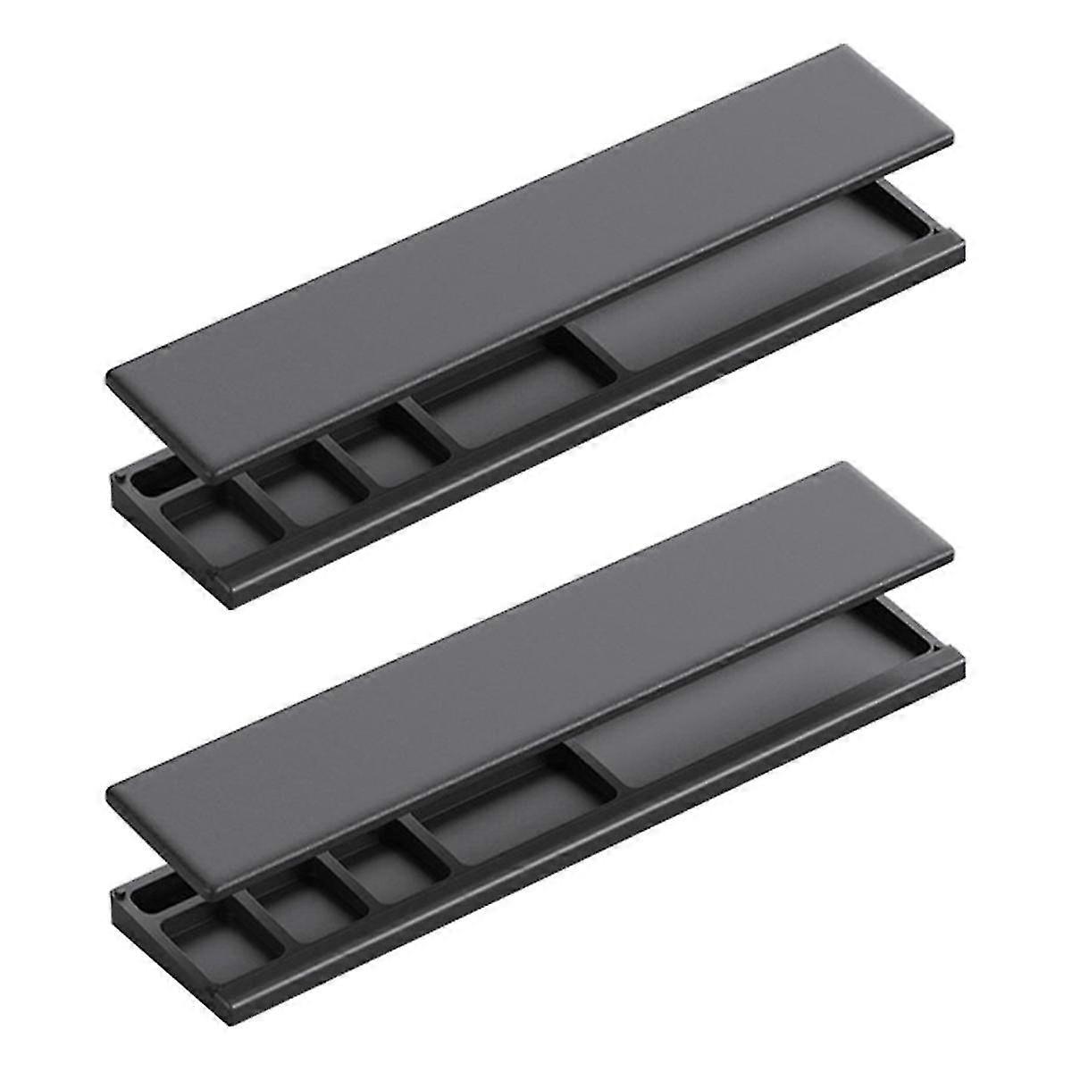 Support de coussin de repose-poignet de clavier 2pcs avec étui de rangement de partition de bureau pour clavier d’ordinateur, tour