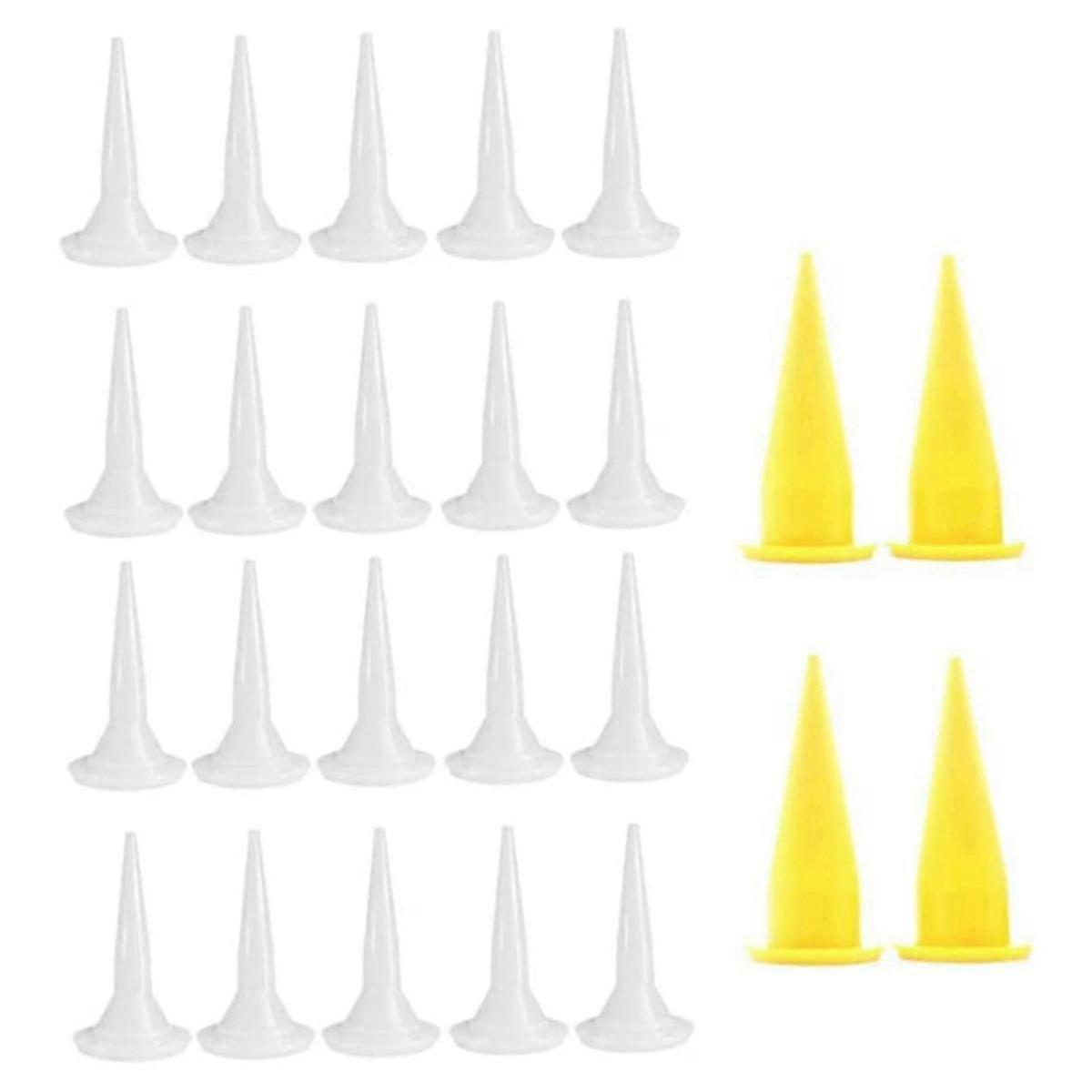 24pcs Caulking Nozzle For Sausage Caulking , Reusable Caulk Nozzle Applicator, Durable Epoxy Piston