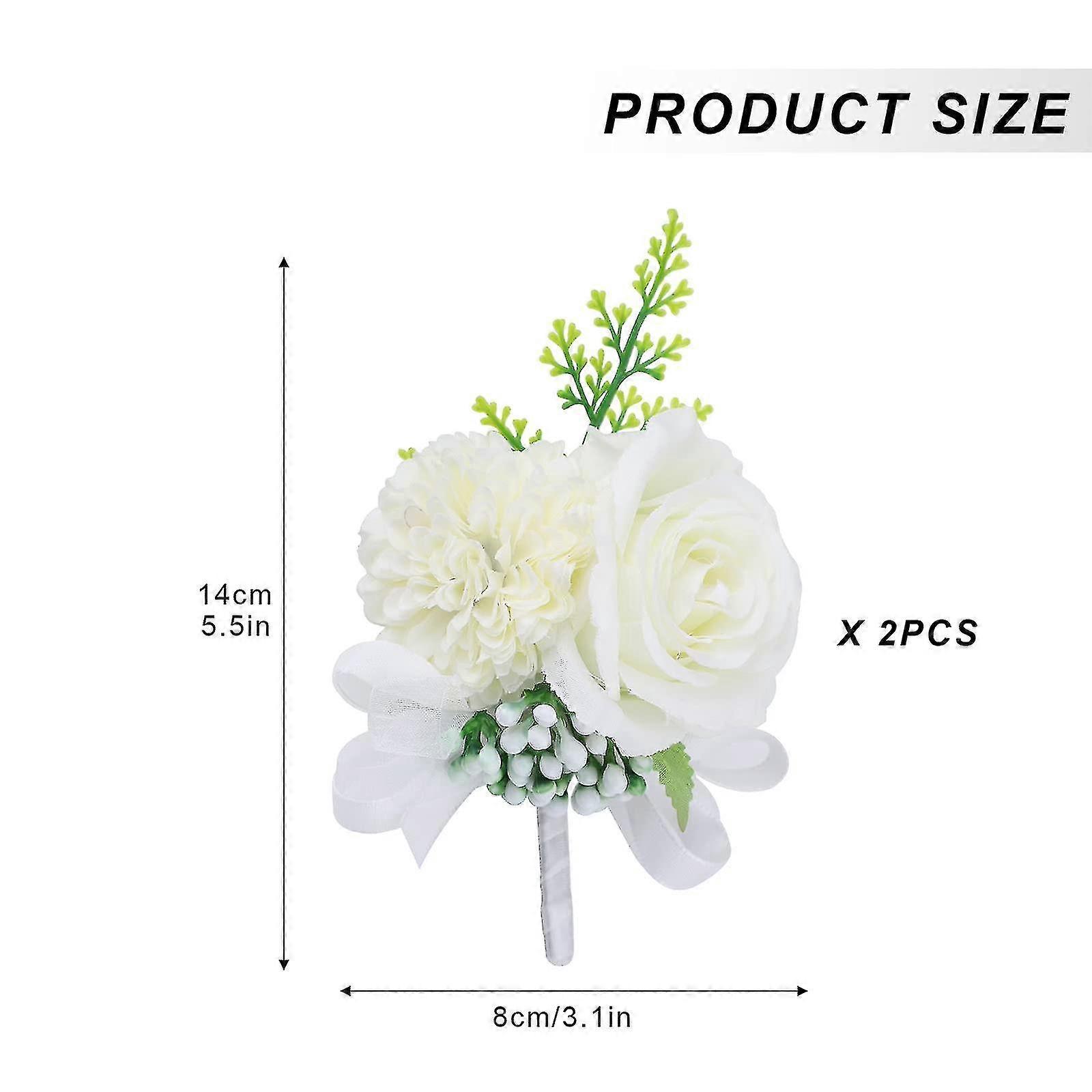 Set Of 2 Rose Boutonnieres,rose Boutonniere For Men Wedding With Pins, Groom And Best Man Boutonniere For Wedding Ceremony Anniversary, Formal Dinner