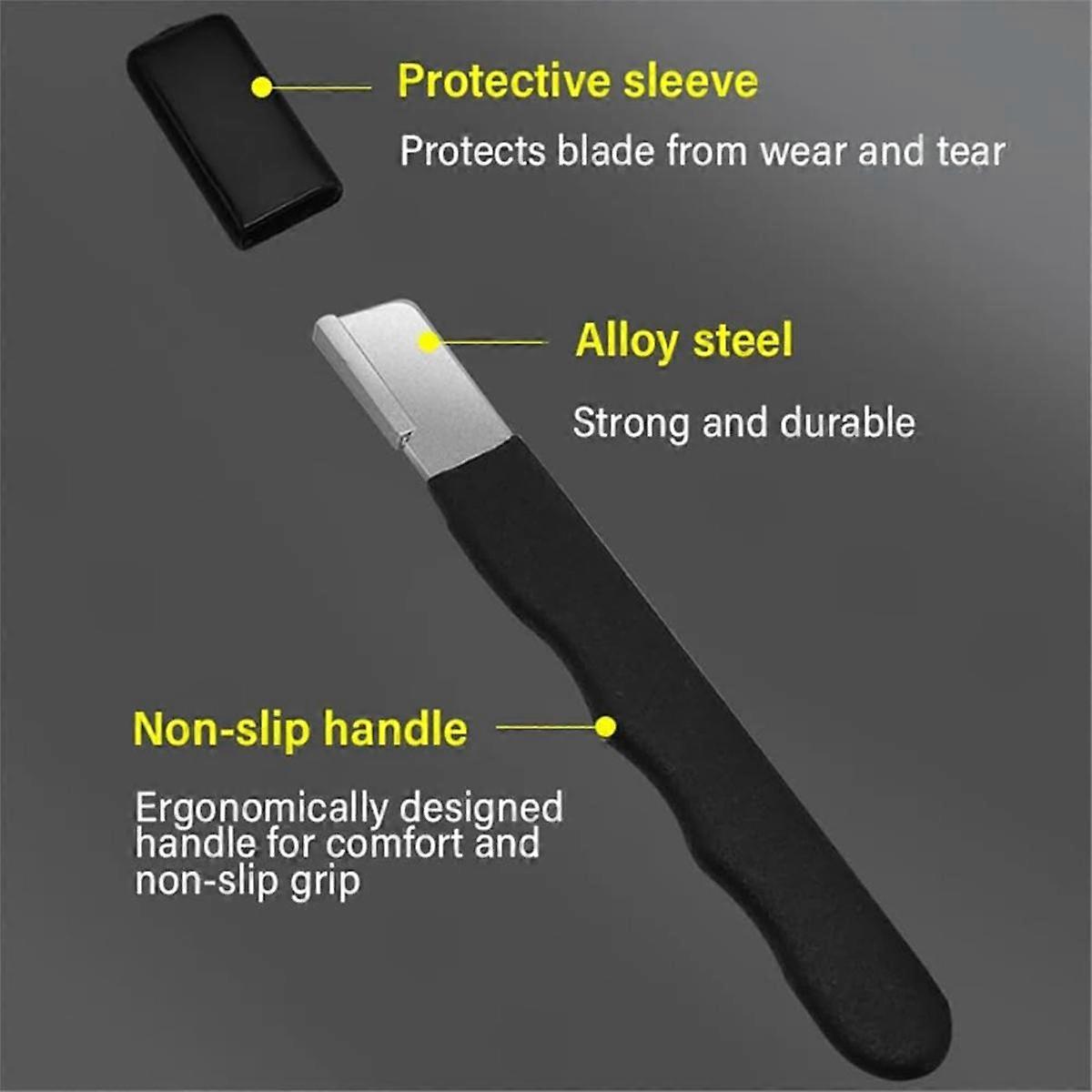 Portable Quick Sharpener, Hand Held Knife Garden Tool Sharpener Stone, Lawn Blade Sharpener (Black