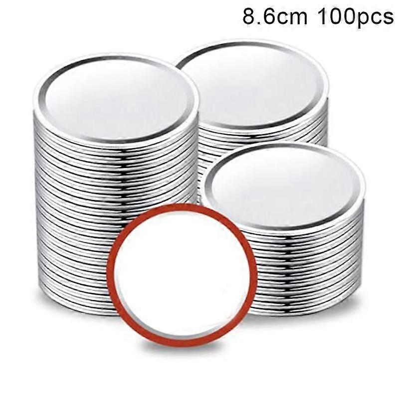 80/100 Pcs Regular Mouth Canning Lids 70/86MM Mason Jar Canning Lids Reusable Split-type Lids Leak Proof Accessory