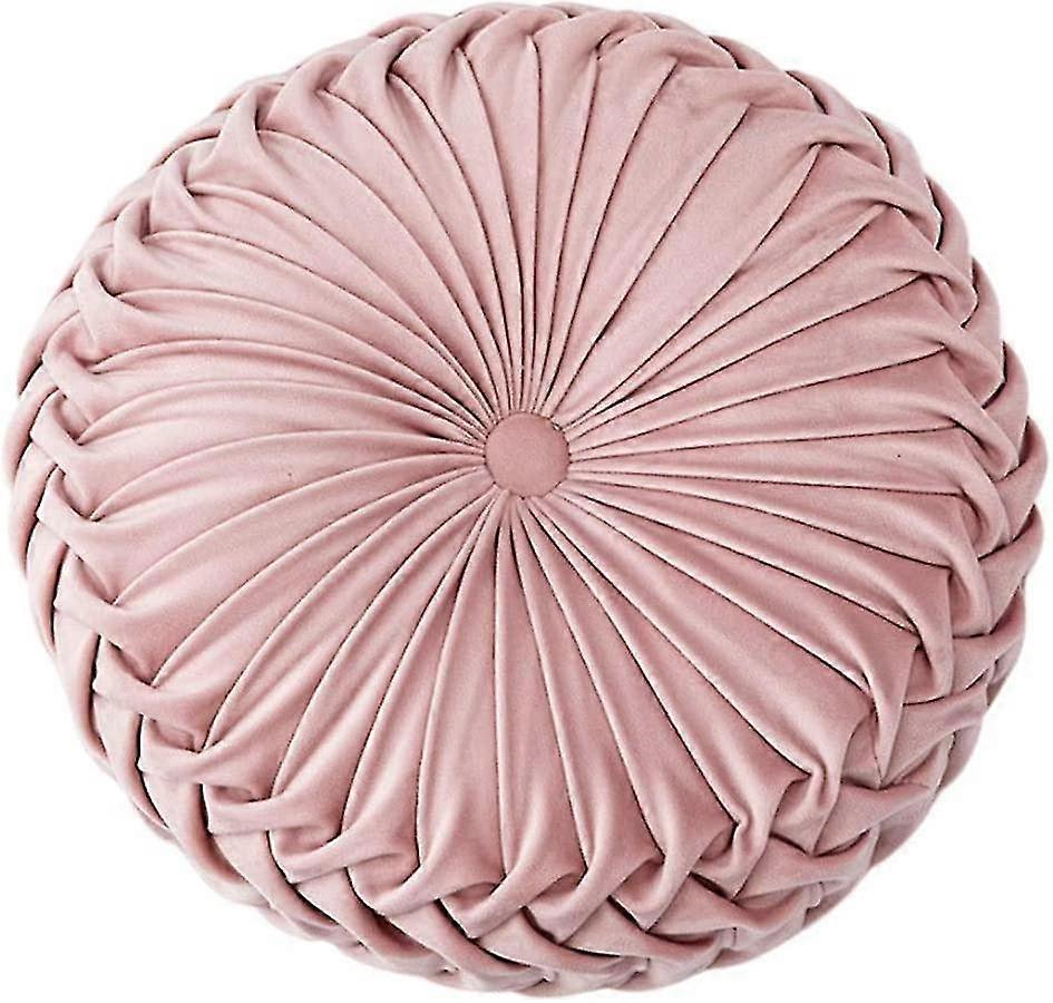 Round Velvet Pumpkin Pouffe Pillow