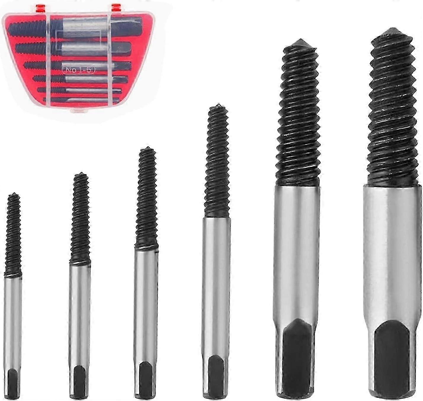 Easy Out Bolt Extractor Set, 6-delige schroefextractor set Broken Stud Removal Tool Kit Gestripte schroef NC