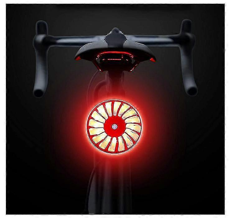 Usb Rechargeable Led Bike Rear Light Waterproof Smart Brake Light Sensor 5 Sport Modes Led Cyclist Rear Light Strobe Light Safety Warning(black)