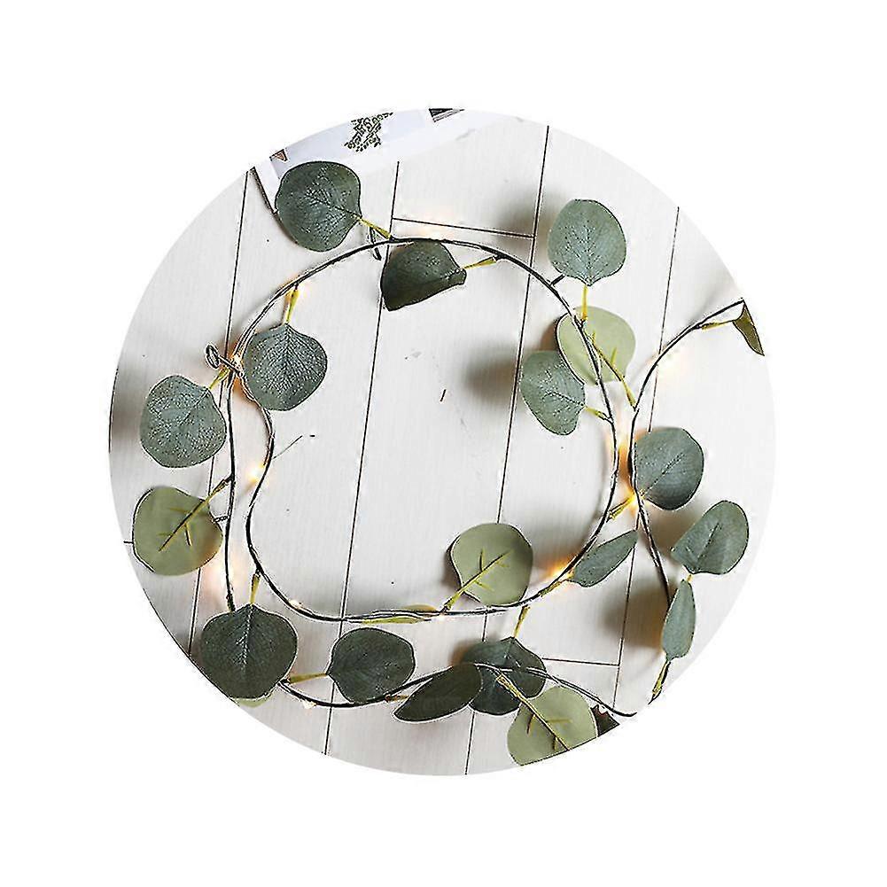 Maple Wisteria Leaf Rattan Led Copper Fairy String Light Home Decorative Lamp Y