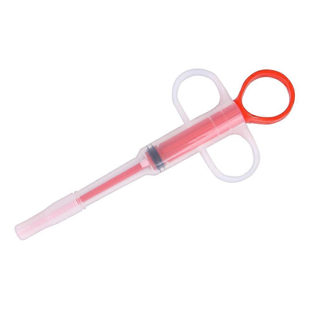 (Red) Cat Pill Dispenser Cat Pill Dispenser with Safety Soft Tip Reusable Plastic Pet Medicine Syringe for Cats Dogs Baby Pets