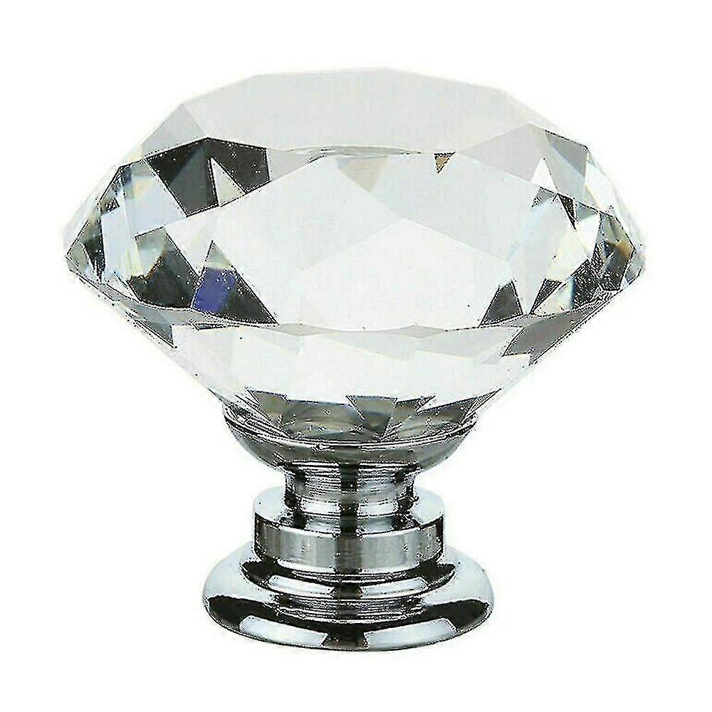 Boutons de porte en cristal transparent diamant pour armoire, tiroir, meuble