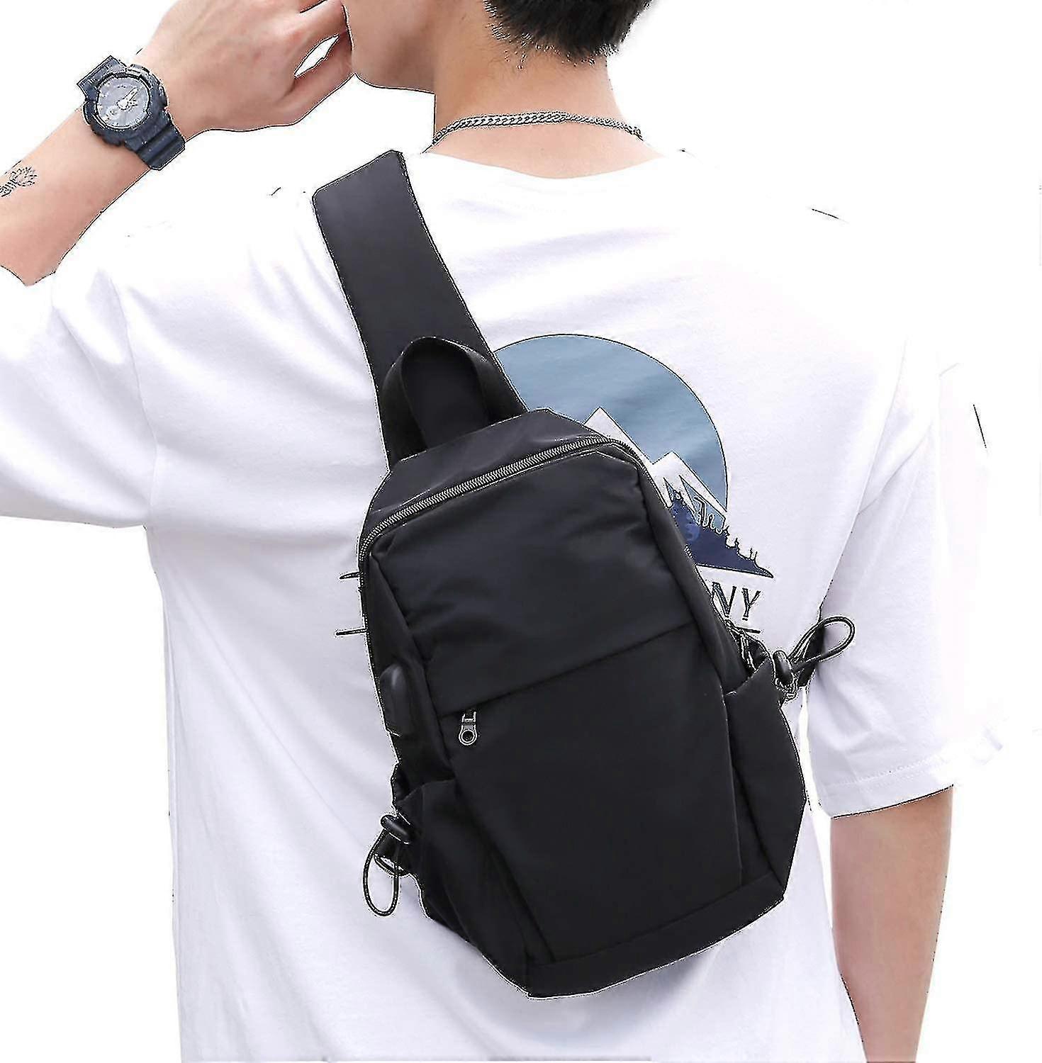 2026 NEW Small Black Sling Crossbody Backpack Shoulder Bag