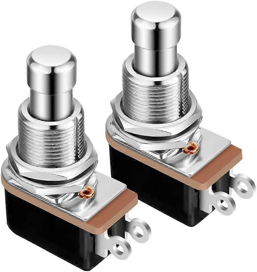 2pcs SPST Momentary Soft Touch Foot Switch Normal Open 2 PIN Stomp Box Push Button Footswitch for Guitar Effect Pedal