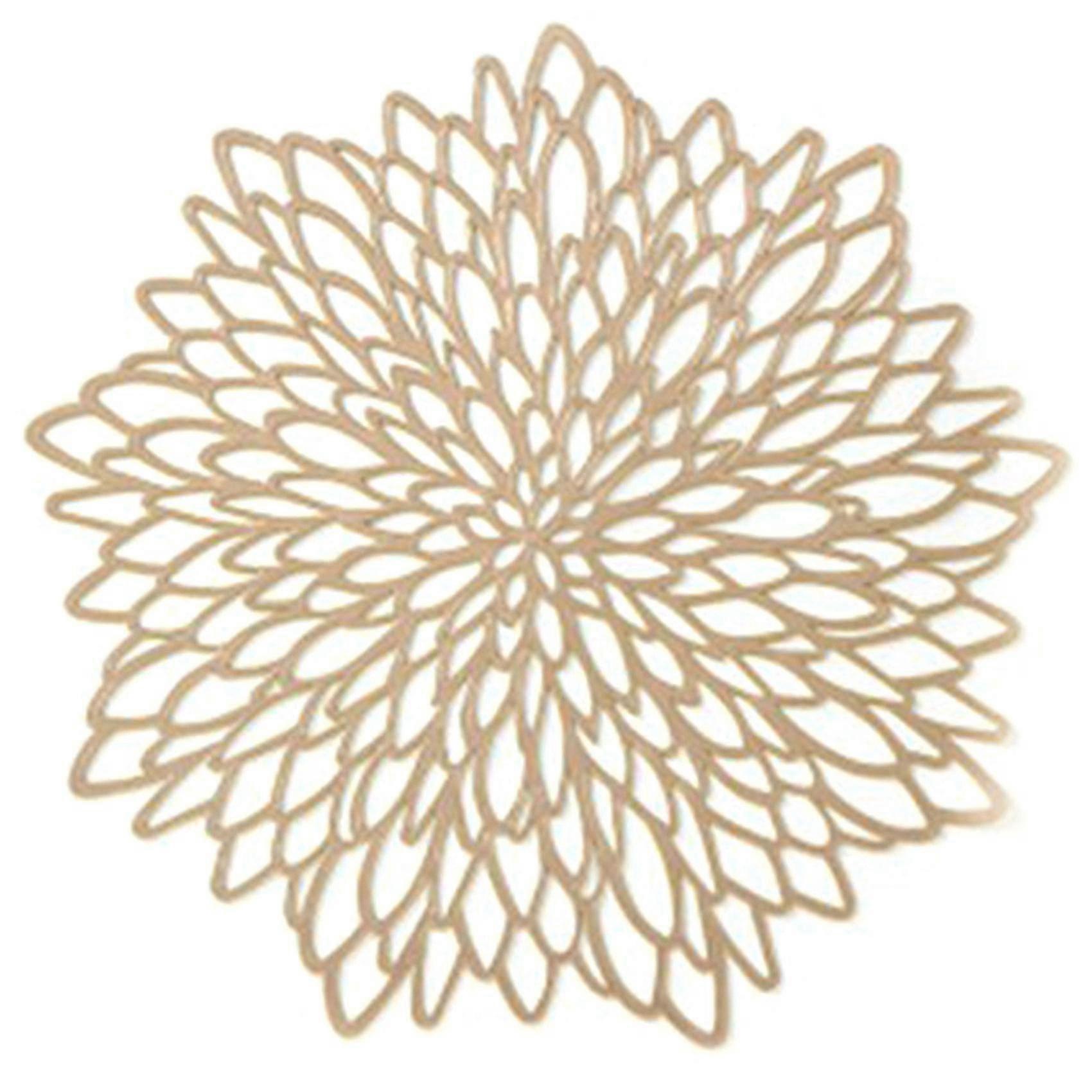 8pcs Placemats For Dining Table, Hollow Gorgeous Table Mats,gold