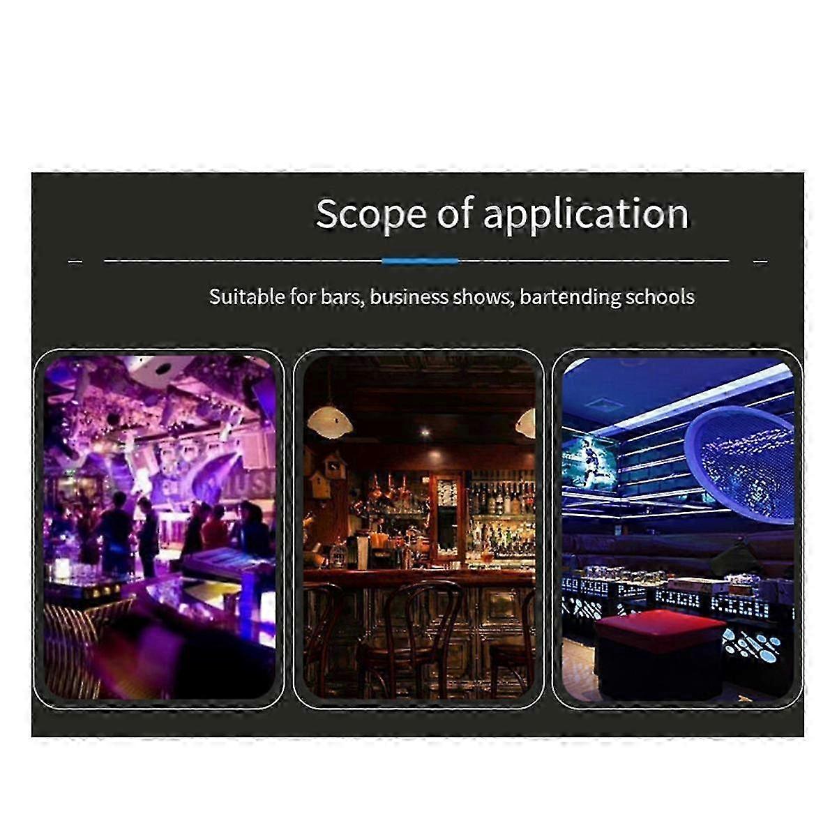 7PCS Coloured Flair Bartender Bartending Practice Bar Pub Bottle Wine Cocktail Shaker