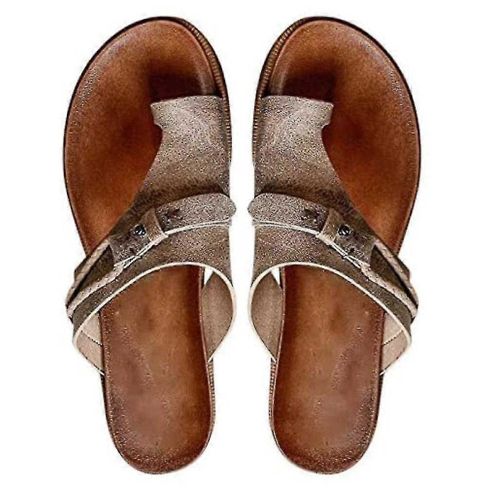 Kobiety Sandały ortotyczne Bunion Correction Flat Heel Slide Slipper Flats Shoes