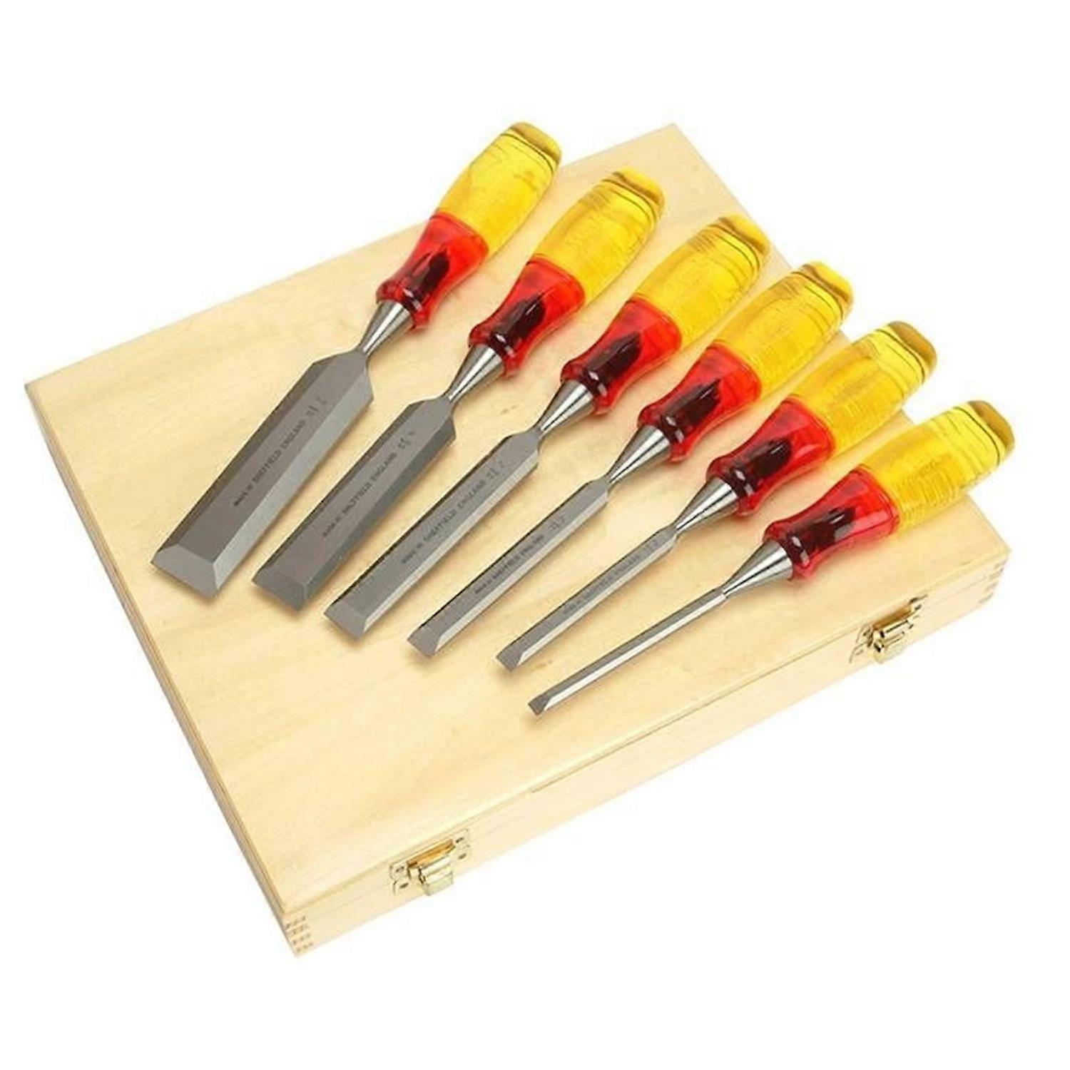 M373 Bevel Edge Chisel Splitproof Handle Set, 6 Piece