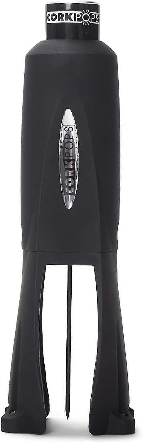 sett med 1cork pops eldre vin flaskeåpner, svart