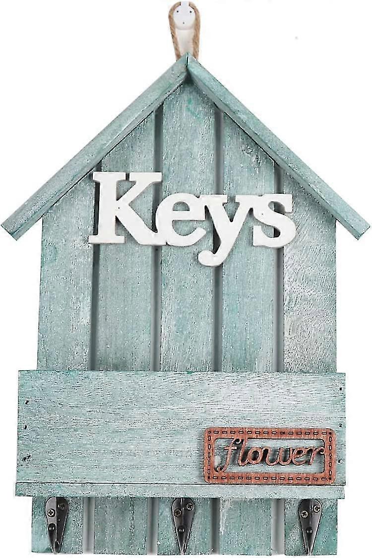 Wooden Key Box Wall Mounted(green)