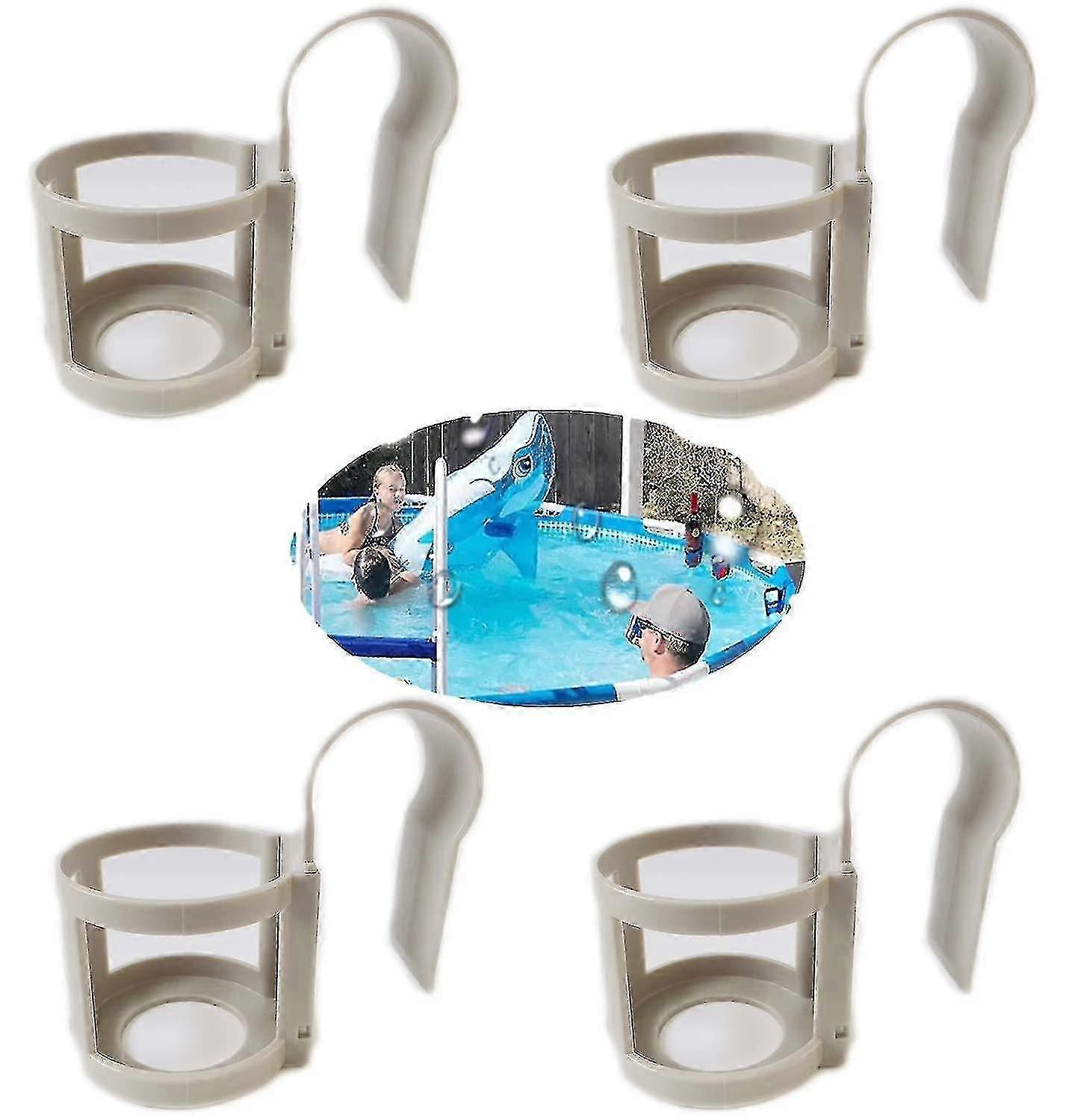 حامل المشروبات حمام سباحة 4 قطع ، حافة حامل بيرة المسبح ، مسبح مبرد قفص البيرة ، حامل كوب المسبح ، حامل زجاجة المسبح