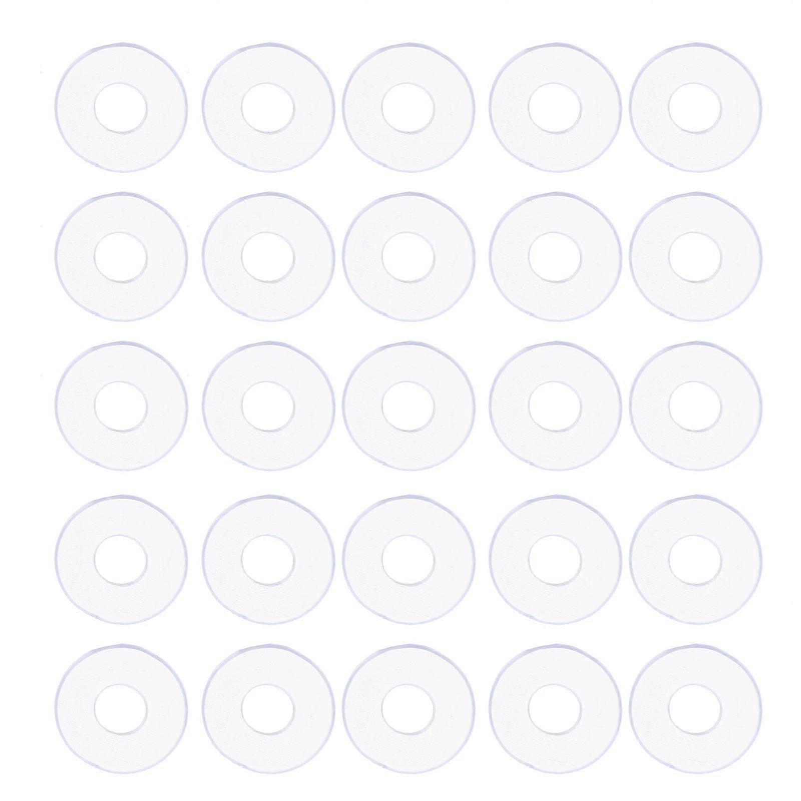 50pcs Clear Plastic Replacement Washers Flat Washers for Shower Door Handles