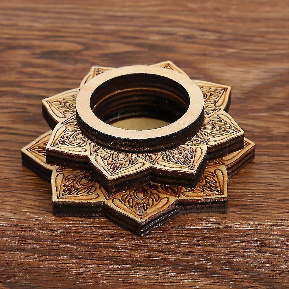 Wooden Crystal Ball Stone Display Tray Stand Base Pedestal Meditation