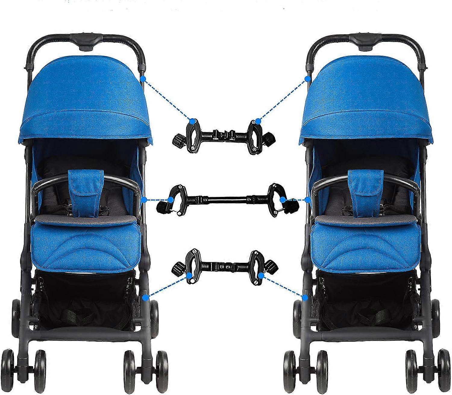 Connecteurs de poussette Connecteurs universels de poussette de chariot pour bébé Adaptateur de poussette double léger, transforme deux poussettes simples en une double promenade