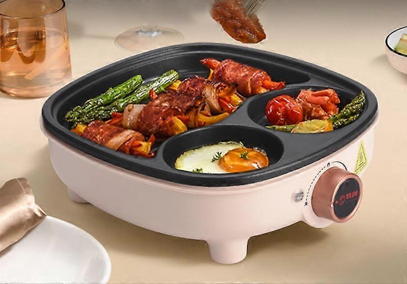Three-In-One Multi-Function Cooking Electric Frying Pan, Multi-Purpose 700w High-Power Non-Stick Coating, Easy To Clean, Uniform Heating Throughout Th