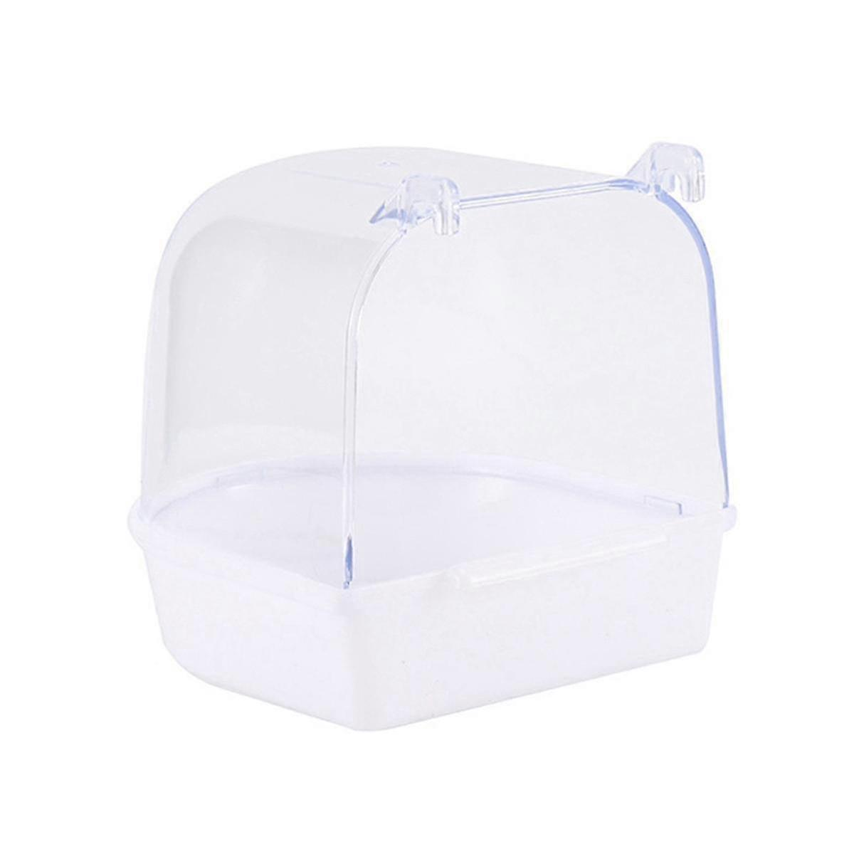 حوض الاستحمام المعلق الببغاء سهل التركيب ملحقات قفص الكناري صندوق حمام الطيور الأليفة حوض الاستحمام ببغاء الماء قفص الطيور أ