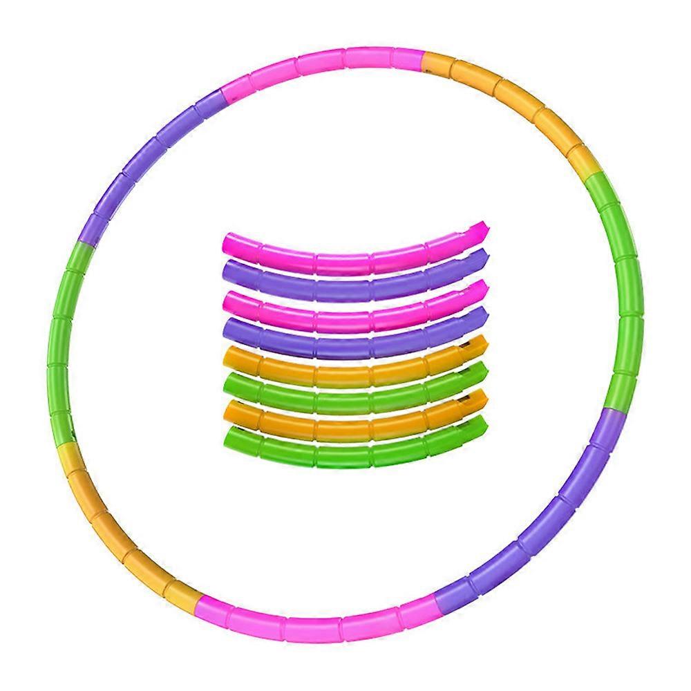 Detachable Plastic Hula Hoops Exercise Equipment Active Toys Adjustable Rings