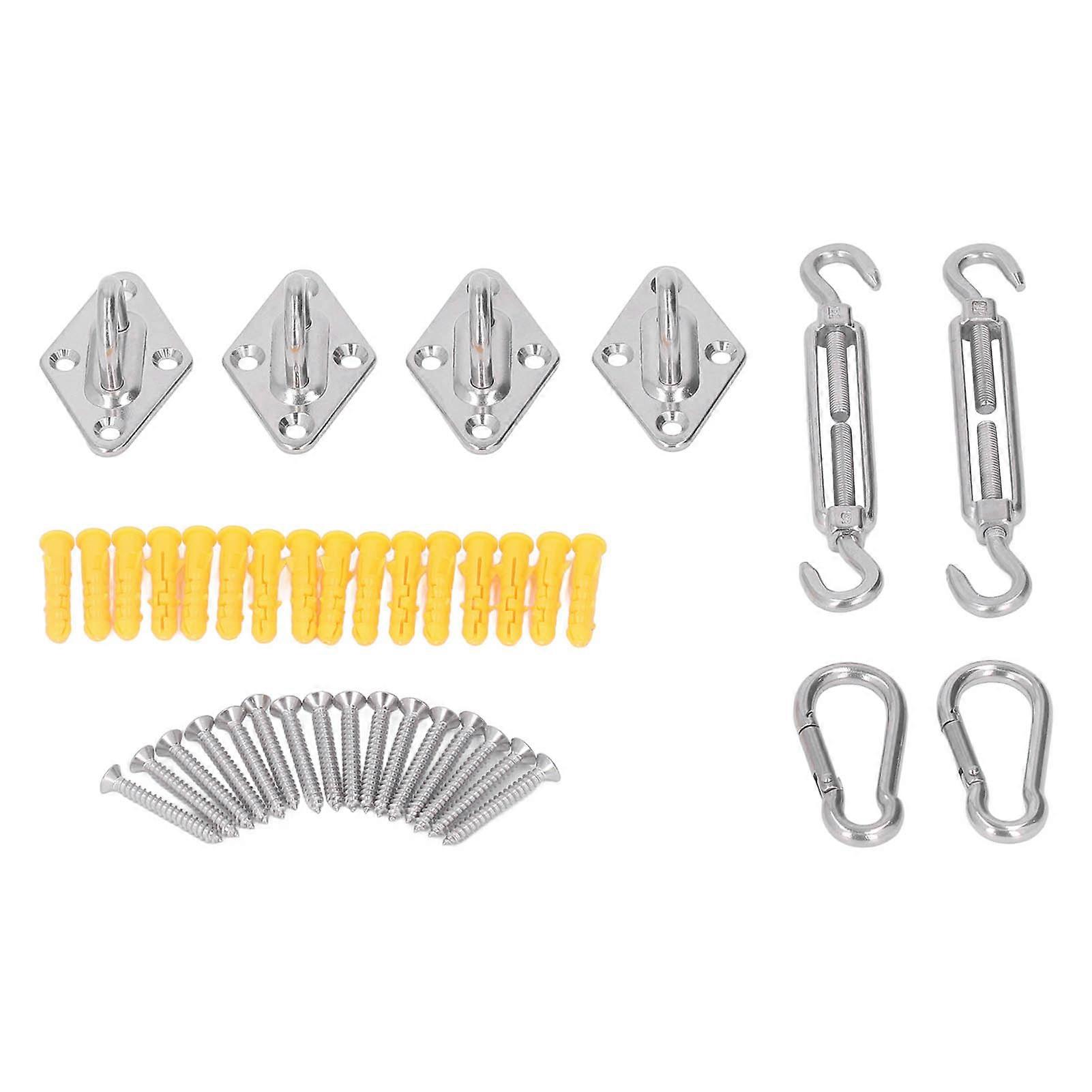 Sun Shade Sail Hardware Kit Canopy Installation Buckle Set for Rectangle and Square Awning 5mm