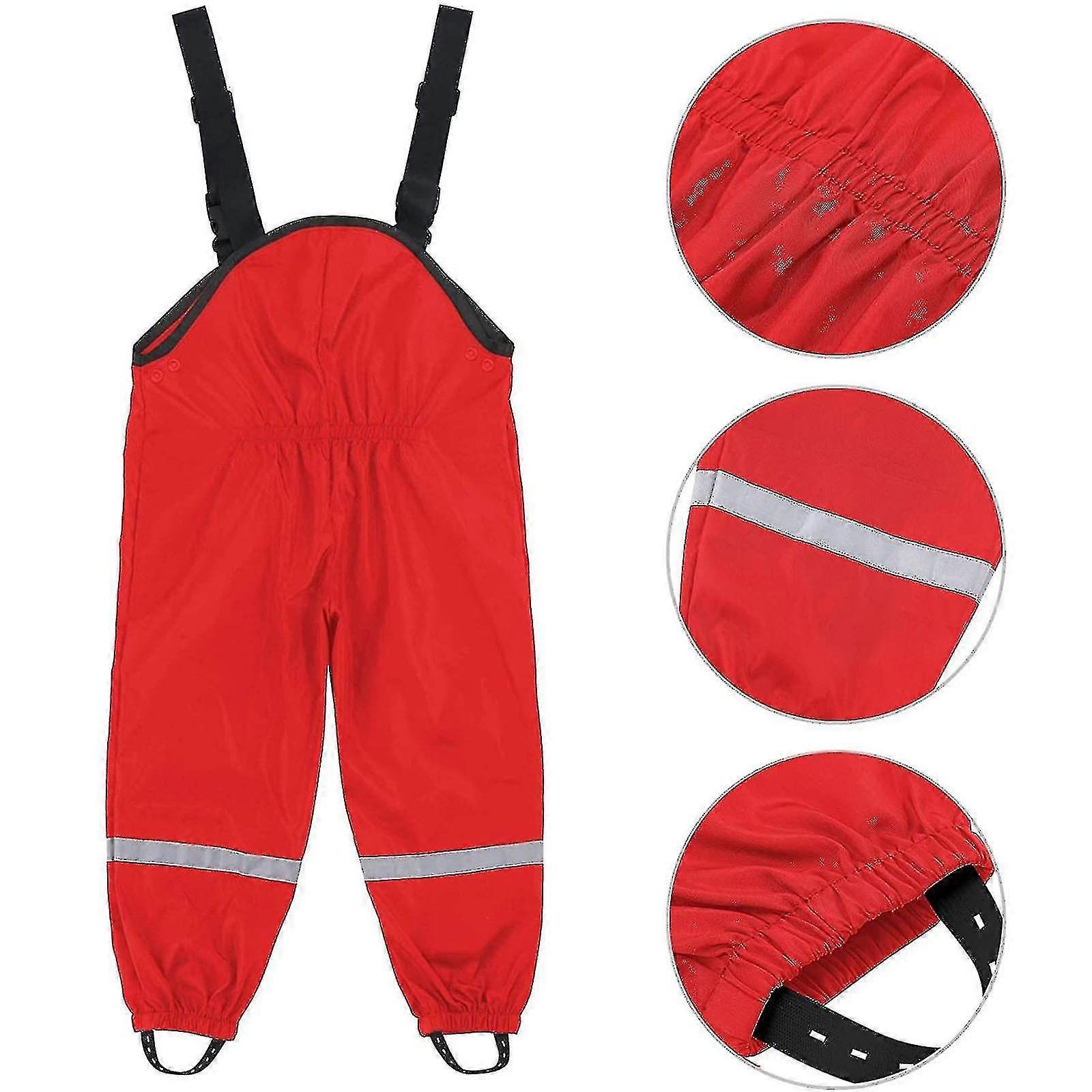 Unisex Children's Rain Dungarees Tuulenpitävät ja vedenpitävät mutahousut