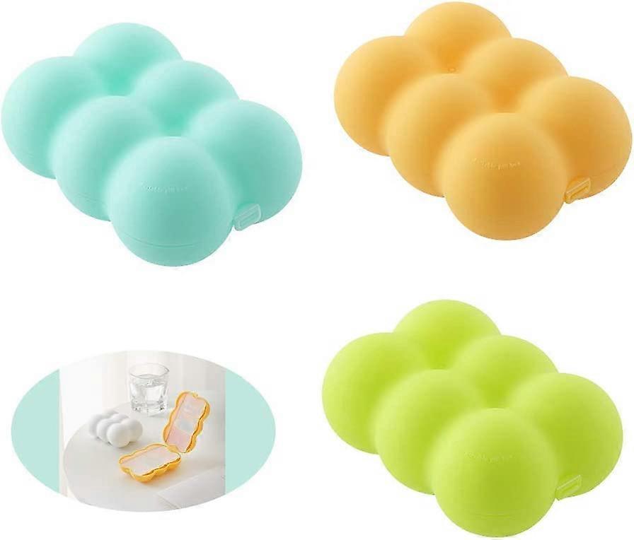 3 חלקים מכולות ניידות לתכנון תרופות נסיעות (צבעים אקראיים)