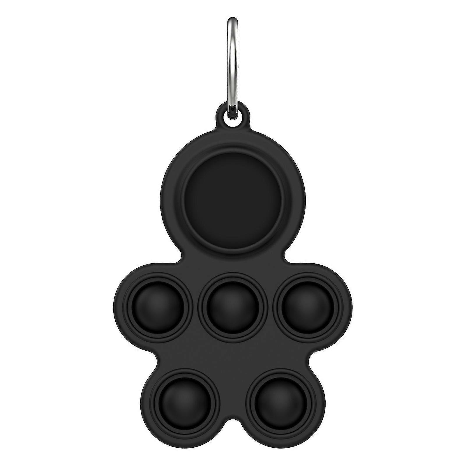 Black Biscuit Man Protective Case Suitable For Apple Airtag Silicone Protective Case