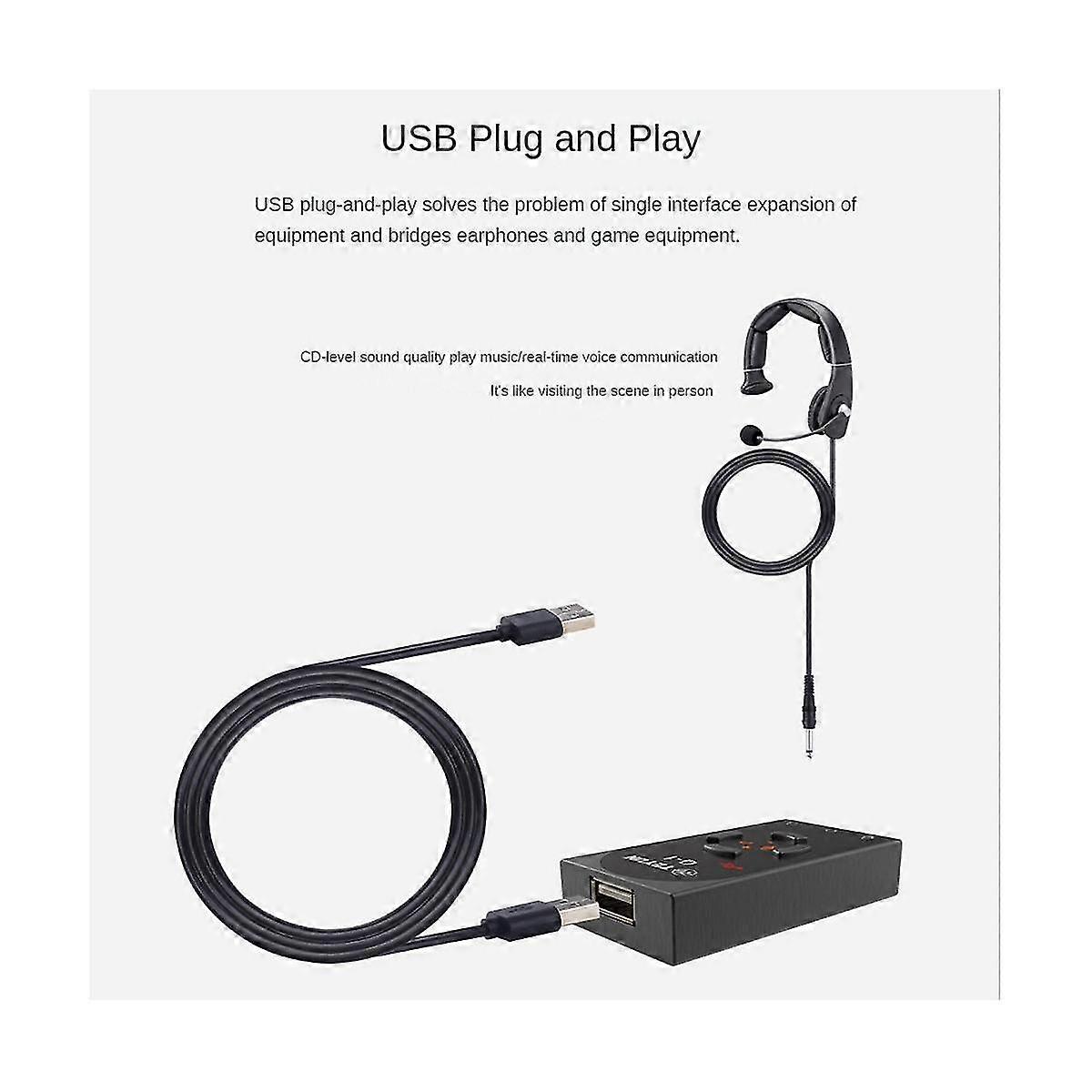 Q1 Usb7.1 External Sound Card Desktop Computer Notebook Driver-free High Quality Game Sound Card