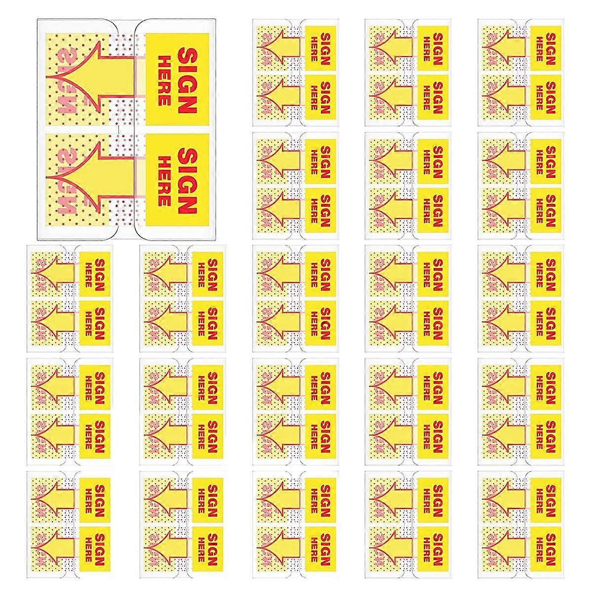 300PCS Sign Here Tabs Sign Here Sign Here Stickers Sign Here Flags with Dispenser Arrows Flag, 1 In