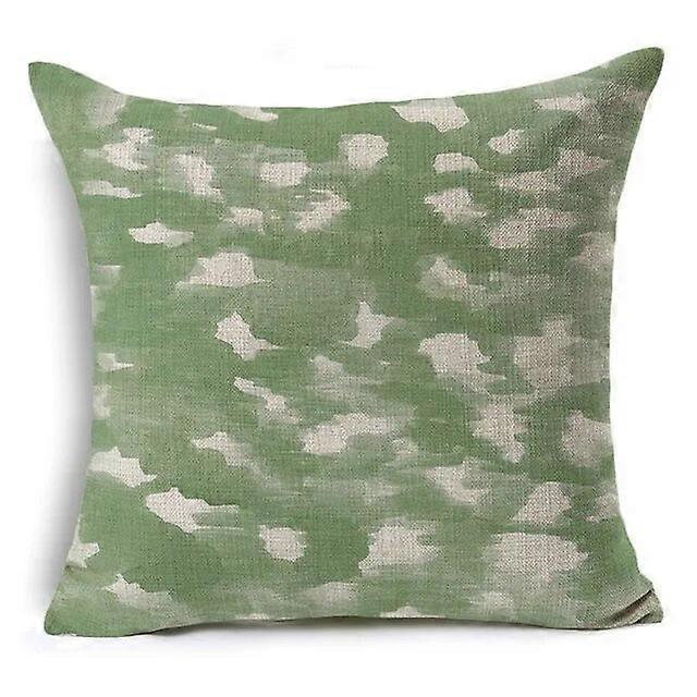 Green pattern Decorative Cushion Cover Floral Linen pillowcase Pillow Case For Car Sofa Decor Pillowcase Home Pillows 45 x 45cm