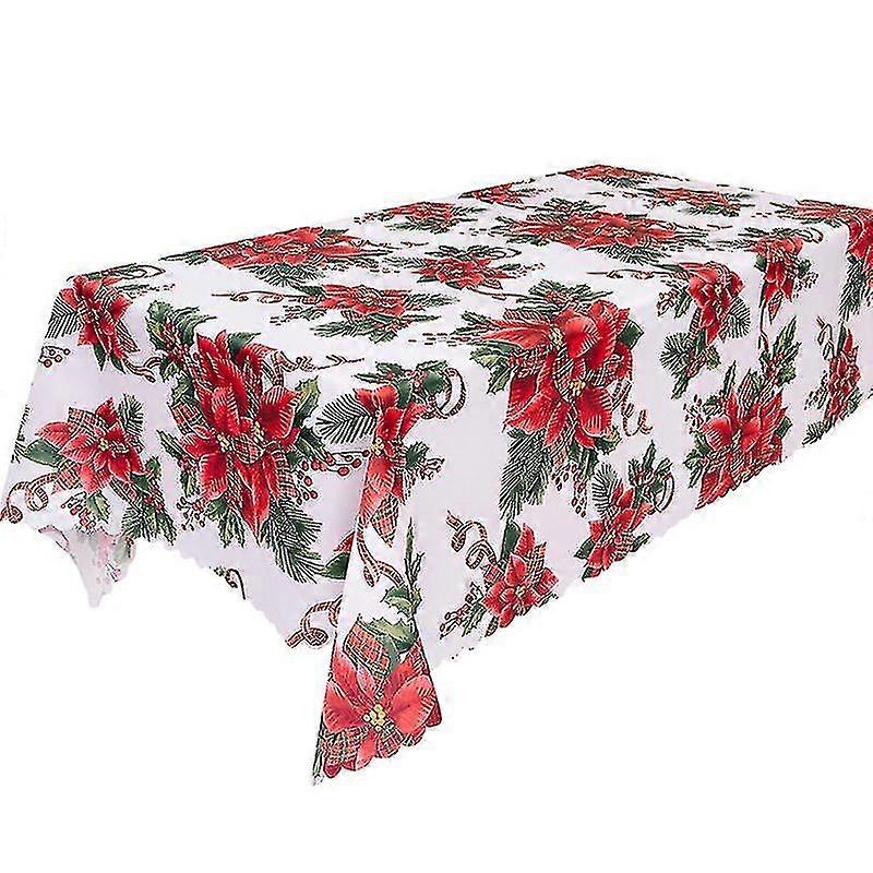 Christmas Tablecloth, Xmas Printed Table Cloth Dining Room Kitchen Rectangular