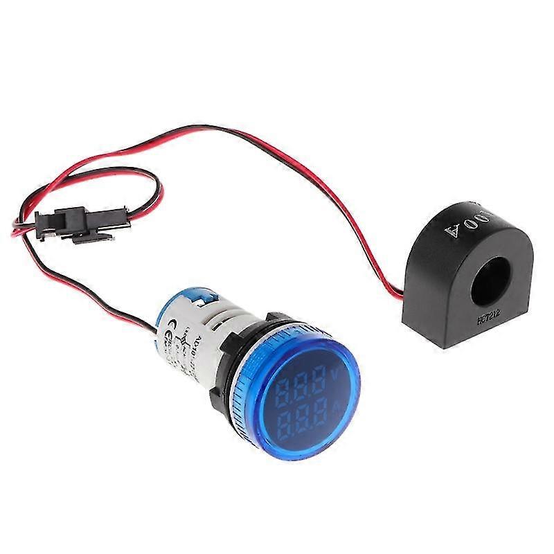 22mm 2 In 1 Digital Voltmeter Ammeter Automotive Parts Durable Lightweight