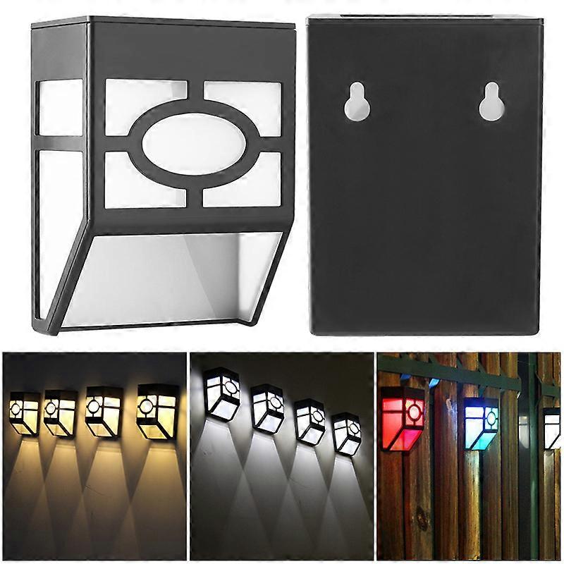 Solar Wall Lights For Outdoor Use, Solar Powered Garden Light Solar Wall Light Fence Light 8Pack