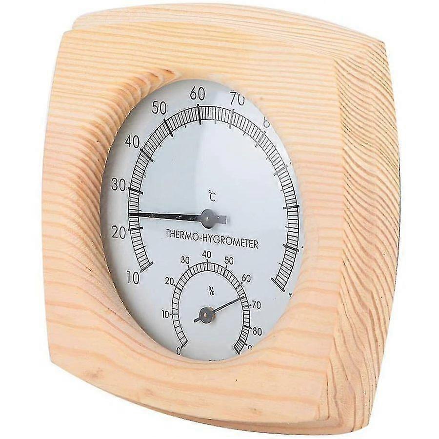 Träbastutermometer Hygrometer Termometer Hygrometer