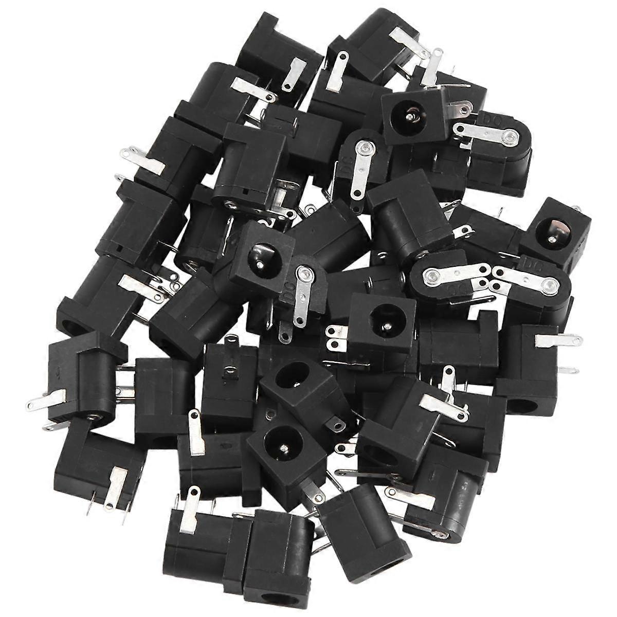 45 stk. DC-strømkontakt 2,1 mm x 5,5 mm fattype PCB-montering DC-005
