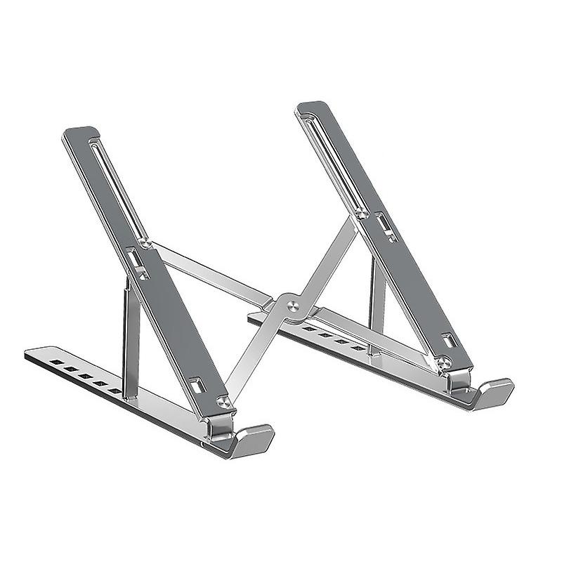 Portable Laptop Stand Aluminium Alloy Available In Silver And Dark Gray