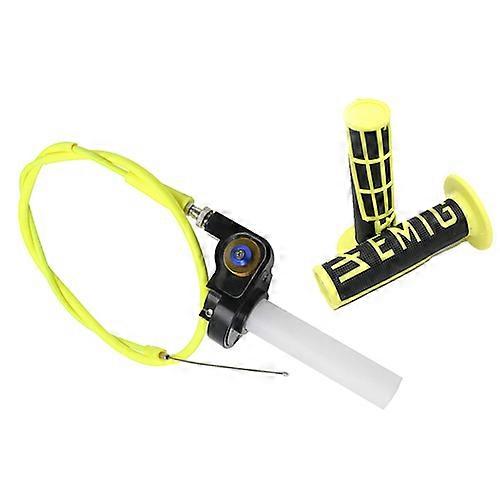 7/8 CNC Aluminum Twist Throttle Handle Grip + Cable Replacement For Dirt Bike Quad ATV Pit 50cc 125cc 150cc 250cc