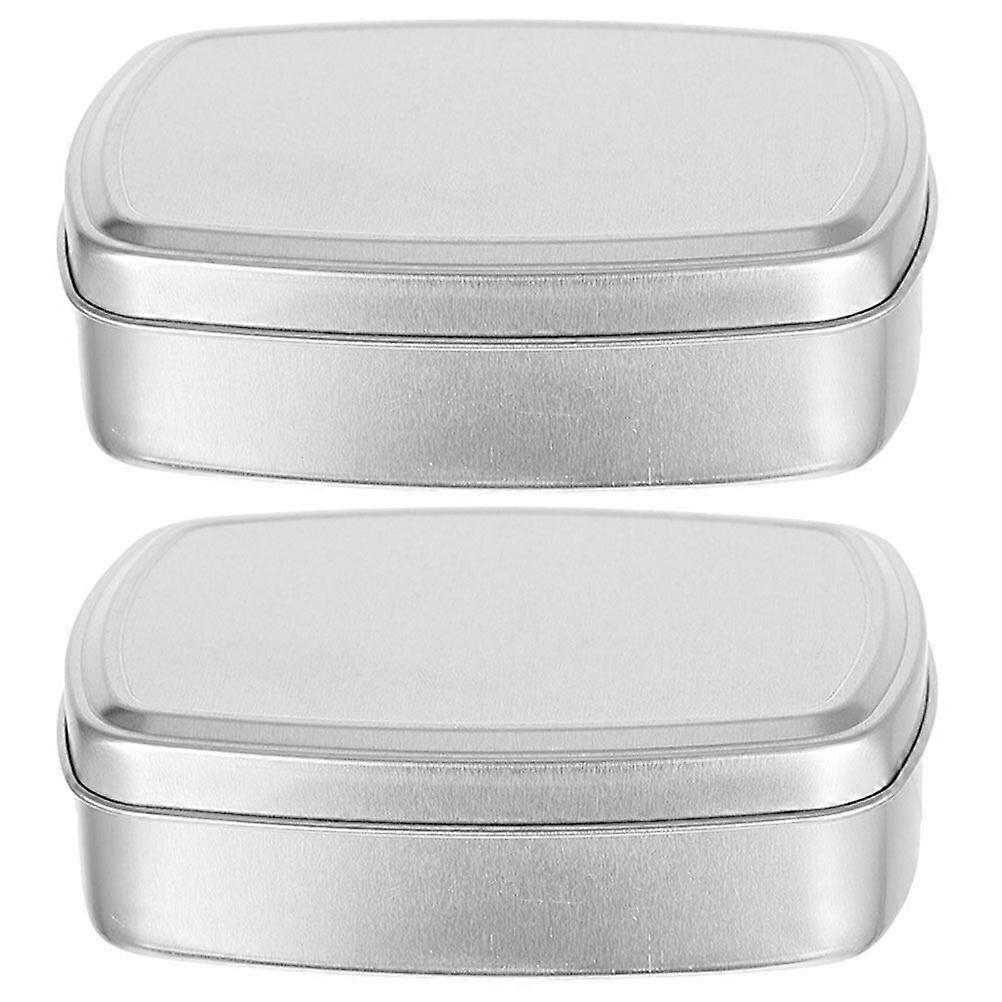 2pcs Aluminum Soap Boxes Soap Storage Holder Travel Soap Case Soap Containers
