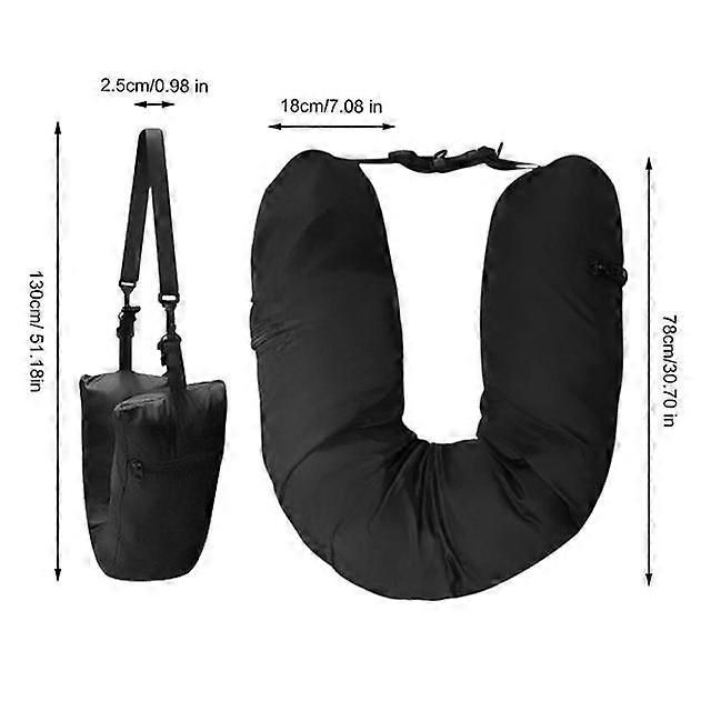Compact Neck Travel Pillows Portable Travel Neck Travel Pillows for Car Train Airplane Space-saving Cushion with Refillable Support Stuffable