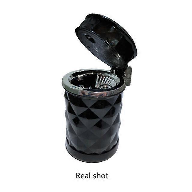 Ashtrays Car Ashtray With LED Light Portable Alloy Ash Tray Aluminum Cup Smokeless Auto Ashtray Flame Retardant Cigarette Holder Box