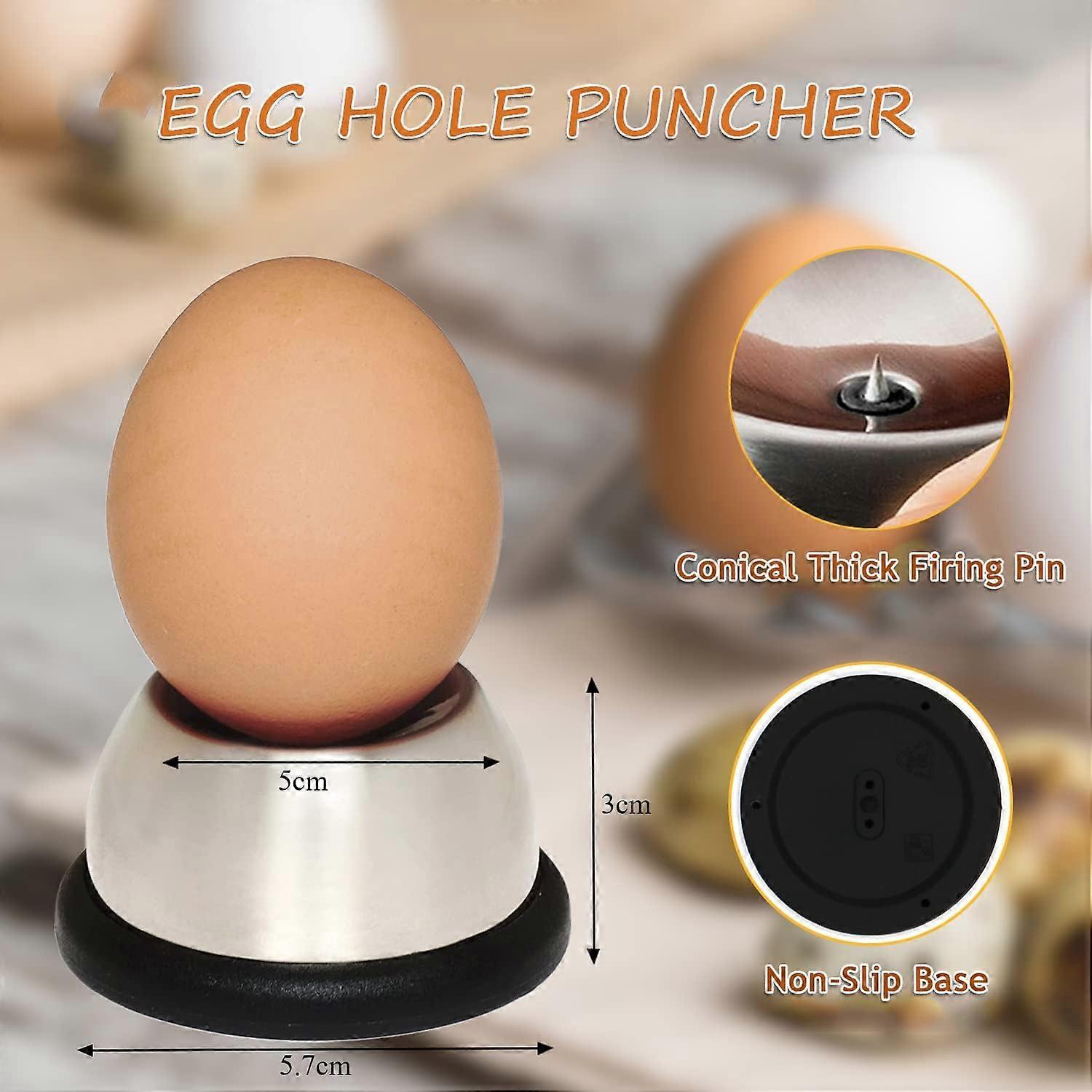 Eieröffner-Werkzeug, Eierlocher, halbautomatische Eierschalen-Lochschläger aus Edelstahl