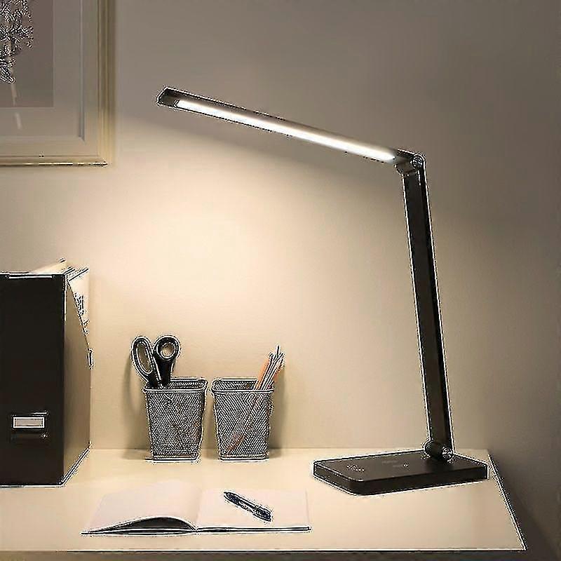 Led Desk Lamp, Touch Control Desk Lamp With 3 Levels Brightness, Dimmable Office Lamp With Adjustable Arm, Foldable Table Desk Lamp For Table Bedroom