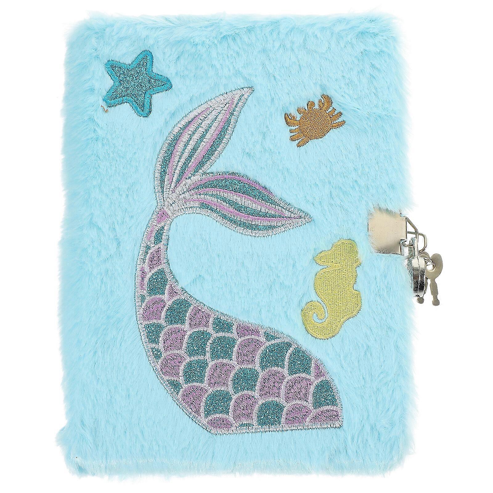 Notebook pufos adorabil pluș notepad desen animat pluș notebook decorative pufos notepad cu blocare