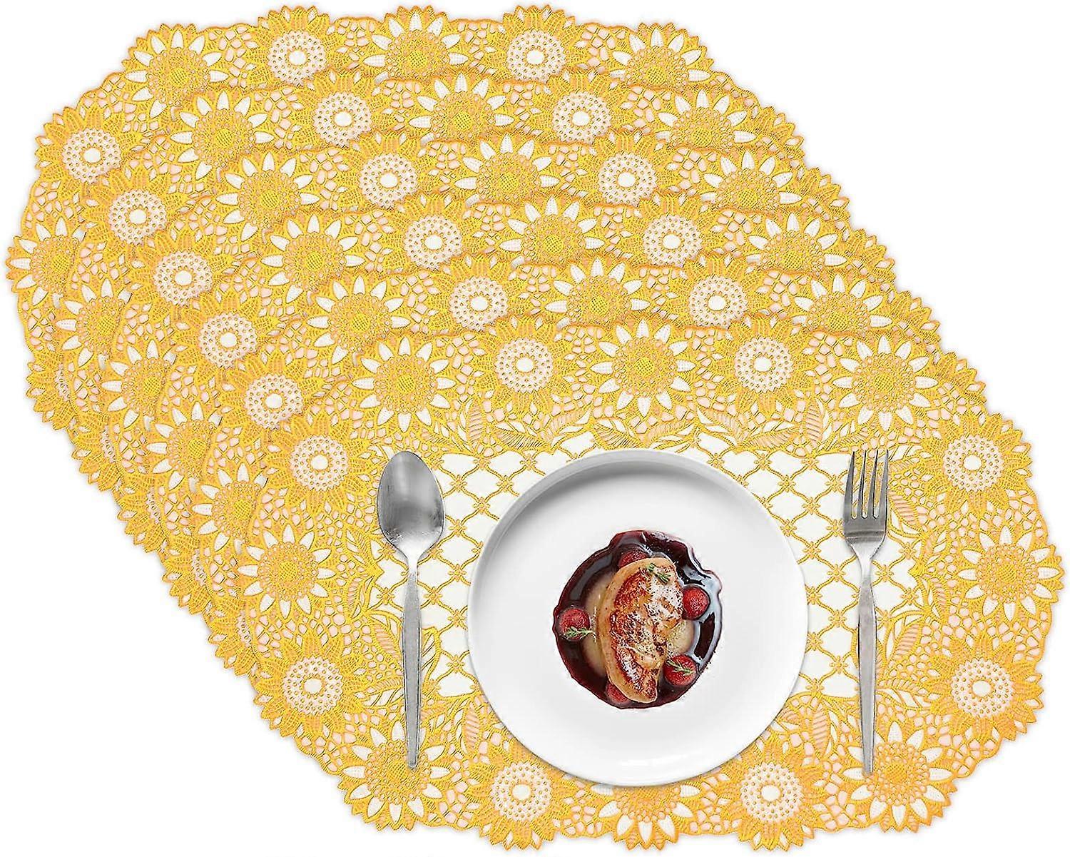 Lot de 6 sets de table, sets de table, sets de table pour table  dner, sets de table dors pour table de cuisine